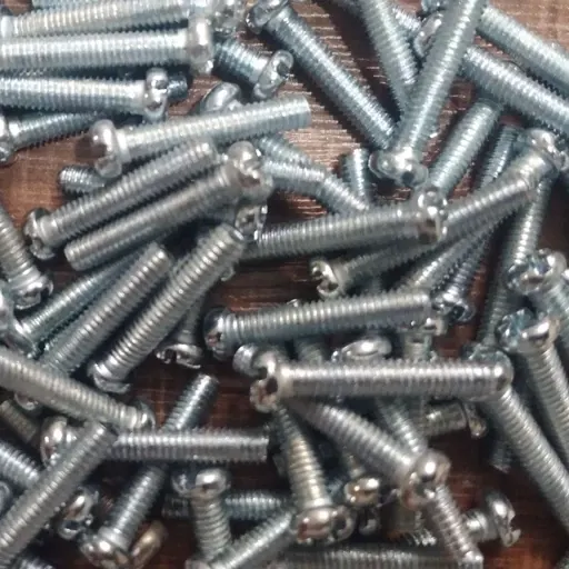 پیچ سر استوانه M4 طول 20 میلی متر گالوانیزه بسته 20 عددی