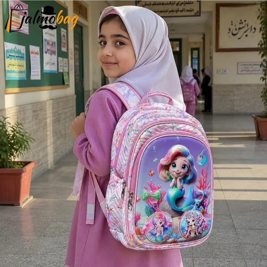 خرید کوله ابتدایی دخترانه عکس دار کد 4420